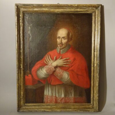 Ritratto di cardinale olio su tela XVIII sec.