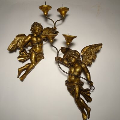 coppia di angeli reggi cero XVIII secolo