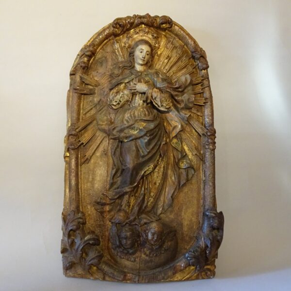Madonna in legno policromo XVII secolo