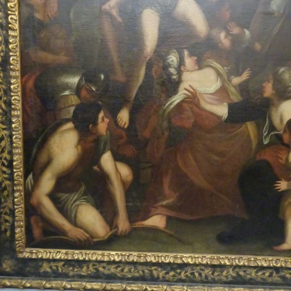 Martirio di San Sebastiano olio su tela XVIII sec.-4