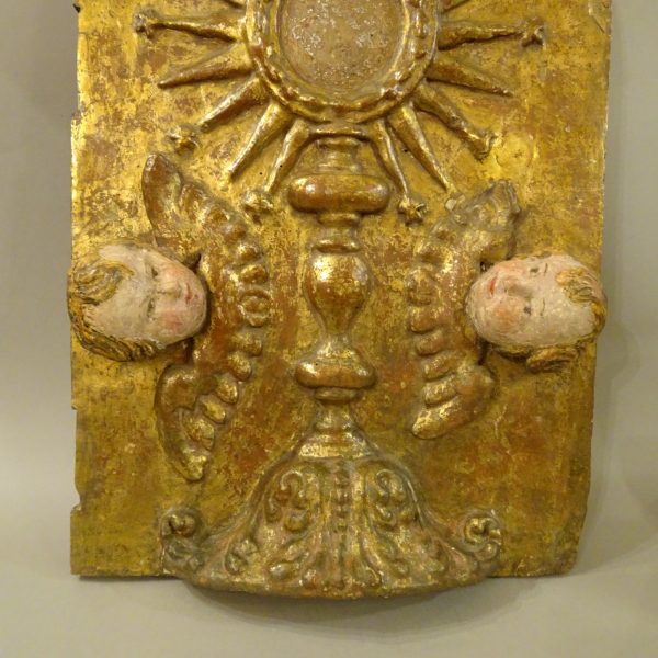 Porta di tabernacolo in legno dorato XVIII secolo-1