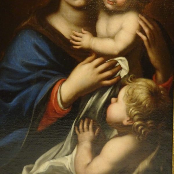 Madonna Col Bambino E San Giovannino XVIII Secolo 5