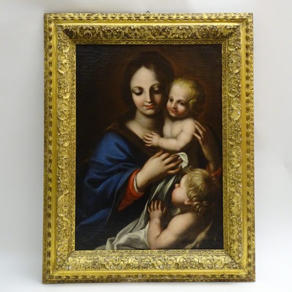 Madonna Col Bambino E San Giovannino XVIII Secolo