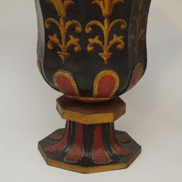 Coppia di vasi neoclassici in cartapesta inizio XIX secolo-6