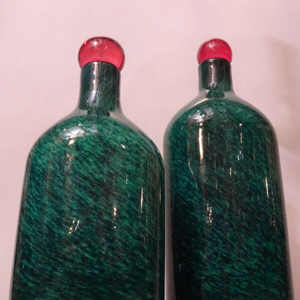 Toni Zuccheri (1937-2008 ) Barovier e Toso, Coppia di bottiglie-6