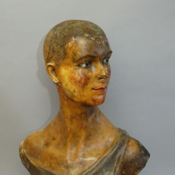 Busto in cera figura femminile fine XIX secolo-2