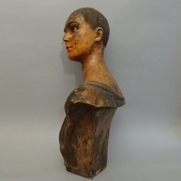 Busto in cera figura femminile fine XIX secolo-4