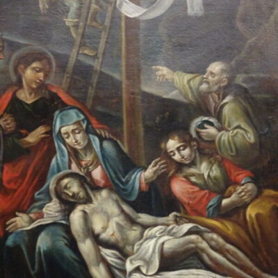 Compianto sul Cristo morto olio su tela XVIII secolo