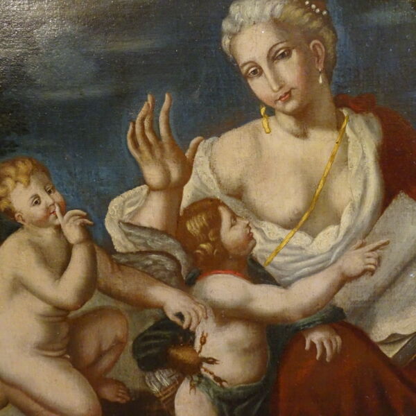 Allegoria olio su tela XVIII secolo
